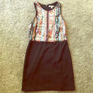 Black dress with fun sequin pattern